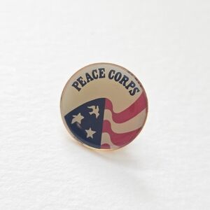 Peace Corps Enamel Pin - Red, Blue, Cream